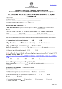 Questionario Rischio Biologico