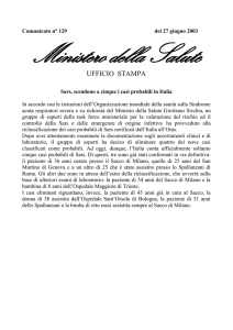 Scarica il comunicato - Ministero della Salute