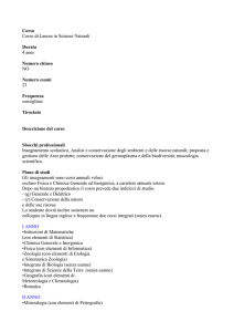 Descrizione del corso - Guida dello studente 2000 / 2001