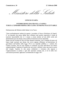 Comunicato n. 36 12 febbraio 2008 - Sala stampa