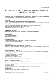 Specifiche tecniche autobus con una capienza di 30/40 posti