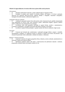 Obiettivi fine classe quinta geografia