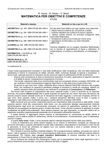 Matematica per obiettivi e competenze versione divisa