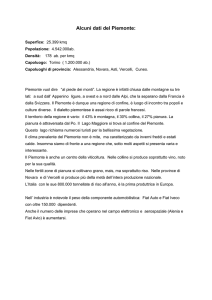Alcuni dati del Piemonte