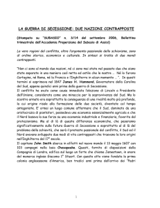 Guerra di secessione, due nazioni opposte
