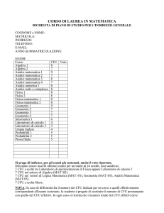 CORSO DI LAUREA IN MATEMATICA