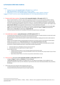 La formazione dello stato moderno