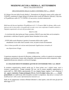 Mozione SMS "Settembrini" - Afragola