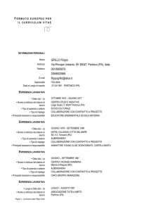 Curriculum Europeo - Centro Studi e Ricerche Aleph