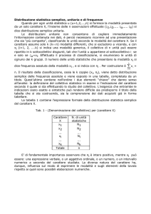 Distribuzione statistica semplice, unitaria e di frequenze