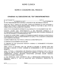Consenso informato all`esecuzione del Test