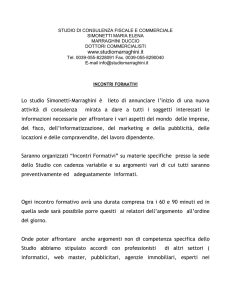Incontri Formativi - iniziare una attivita