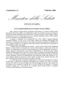 Scarica il comunicato - Ministero della Salute