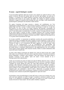 Il sonno - aspetti fisiologici e medici