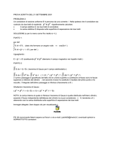 PROVA SCRITTA DEL 21 SETTEMBRE 2001 PROBLEMA 2: Un
