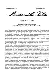ufficio stampa - Ministero della Salute