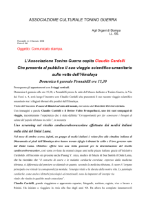 L`Associazione Tonino Guerra ospita Claudio Cardelli Che presenta
