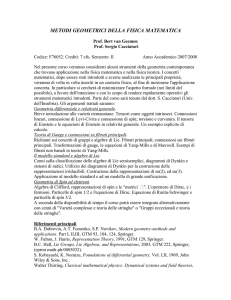 metodi geometrici della fisica matematica