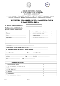 Modulo richiesta conversione Skills Card Nuova ECDL