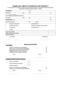 esame dell`impatto paesistico dei progetti