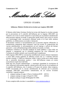 Scarica il comunicato - Ministero della Salute