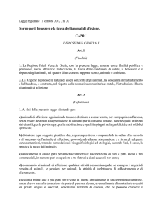 Legge regionale 11 ottobre 2012 , n. 20 Norme per il benessere e la