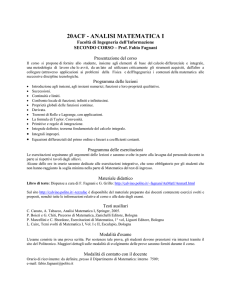 presentazione corso - DISMA Dipartimento di Scienze Matematiche