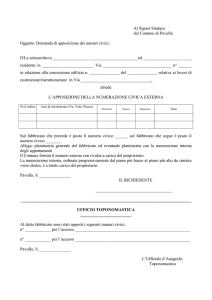 Domanda di apposizione dei numeri civici (doc)
