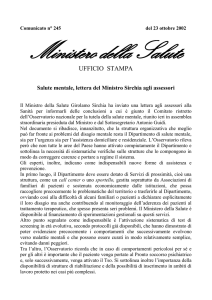 Scarica il comunicato - Ministero della Salute