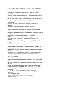 Programma di Analisi 4, a.a. 2008