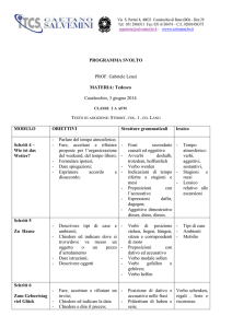 PROGRAMMA SVOLTO PROF. Gabriele Lenzi MATERIA: Tedesco