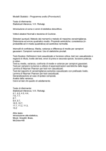 Programma della parte di Statistica