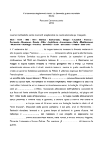 Conoscenza degli eventi storici: La seconda Guerra mondiale