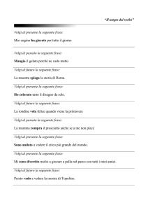 Esercizio del 18/3/99 “Il tempo del verbo”