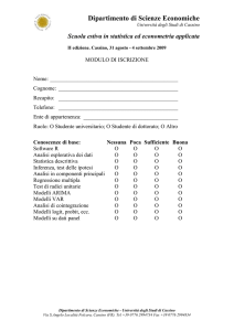Scarica il modulo di iscrizione - Dipartimento di Scienze Economiche