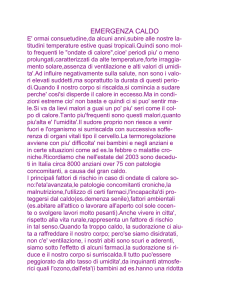 COLPO DI CALORE