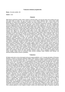 Traduzione database progettovidio