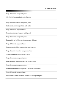 Esercizio del 18/3/99 “Il tempo del verbo”