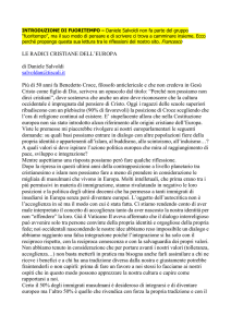 Le radici cristiane dell`Europa