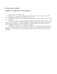 Curriculum del dottor Riccardo Berti Riboli