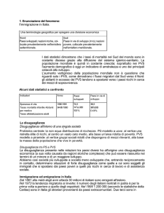 1. Enunciazione del fenomeno: l`immigrazione in Italia. Una