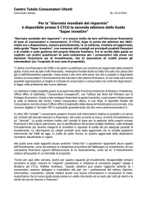 Giornata mondiale del risparmio