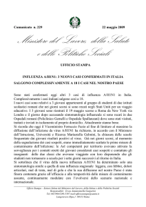 3 nuovi casi confermati in italia. salgono complessivamente a 18 i