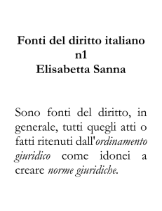Fonti del diritto italiano n1 Elisabetta Sanna