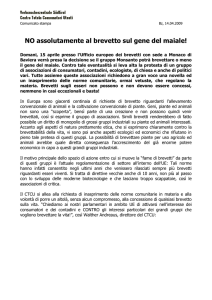 NO assolutamente al brevetto sul gene del maiale!