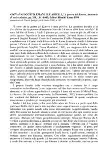 GIOVANNI ScoTTo, EMANUELE APIELLI, 1,a guerra del Kosovo