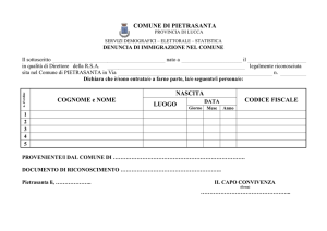 Denuncia di immigrazione per convivenze