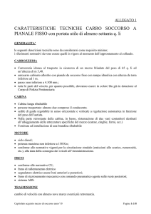 Specifiche tecniche carro soccorso a pianale fisso con portata utile