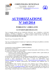 POLIZIA MUNICIPALE - Unione Terre di Castelli