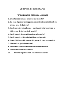 VERIFICA DI GEOGRAFIA